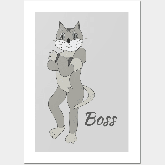 Cat boss Wall Art by Alekvik